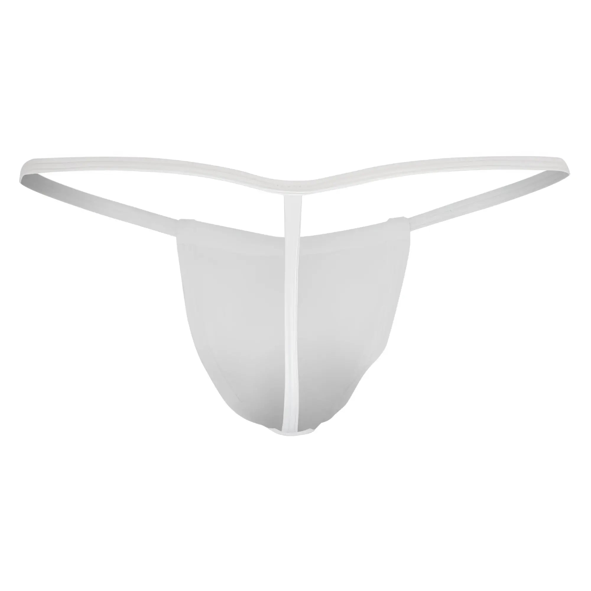 White candyman 9586 thong made of smooth stretchy fabric with a minimalist sleek form fitting design