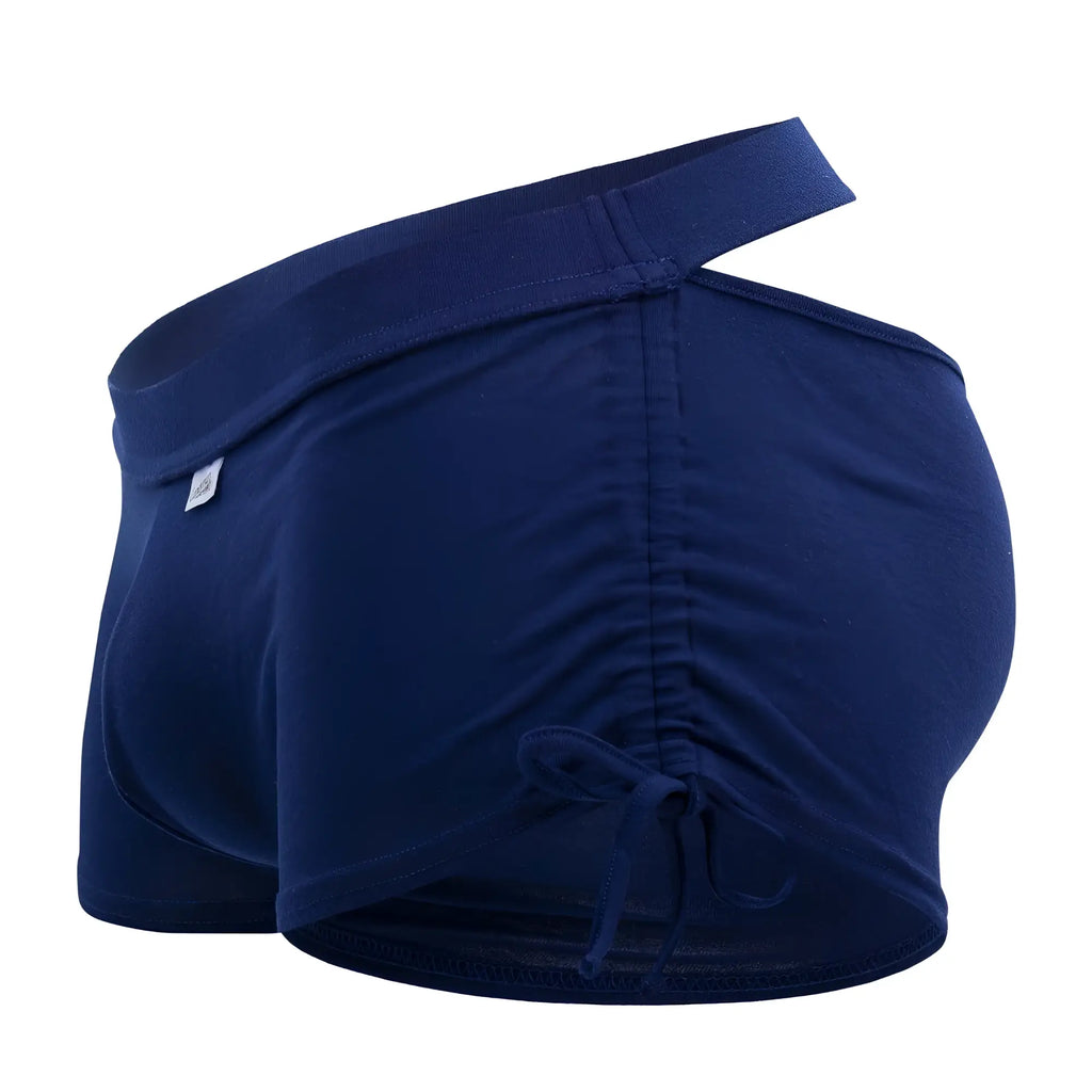 Navy cotton briefs with elastic waistband and back drawstring from candyman 99602x lounge pajama shorts collection