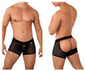 Candyman 99636 mesh trunks in black feature breathable black mesh briefs with a solid waistband and central pouch