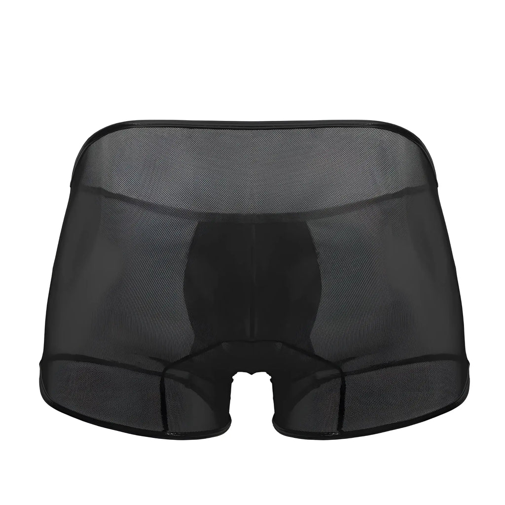 CandyMan 99737 mesh trunks black breezy black mesh briefs with sheer breathable fabric and reinforced seams