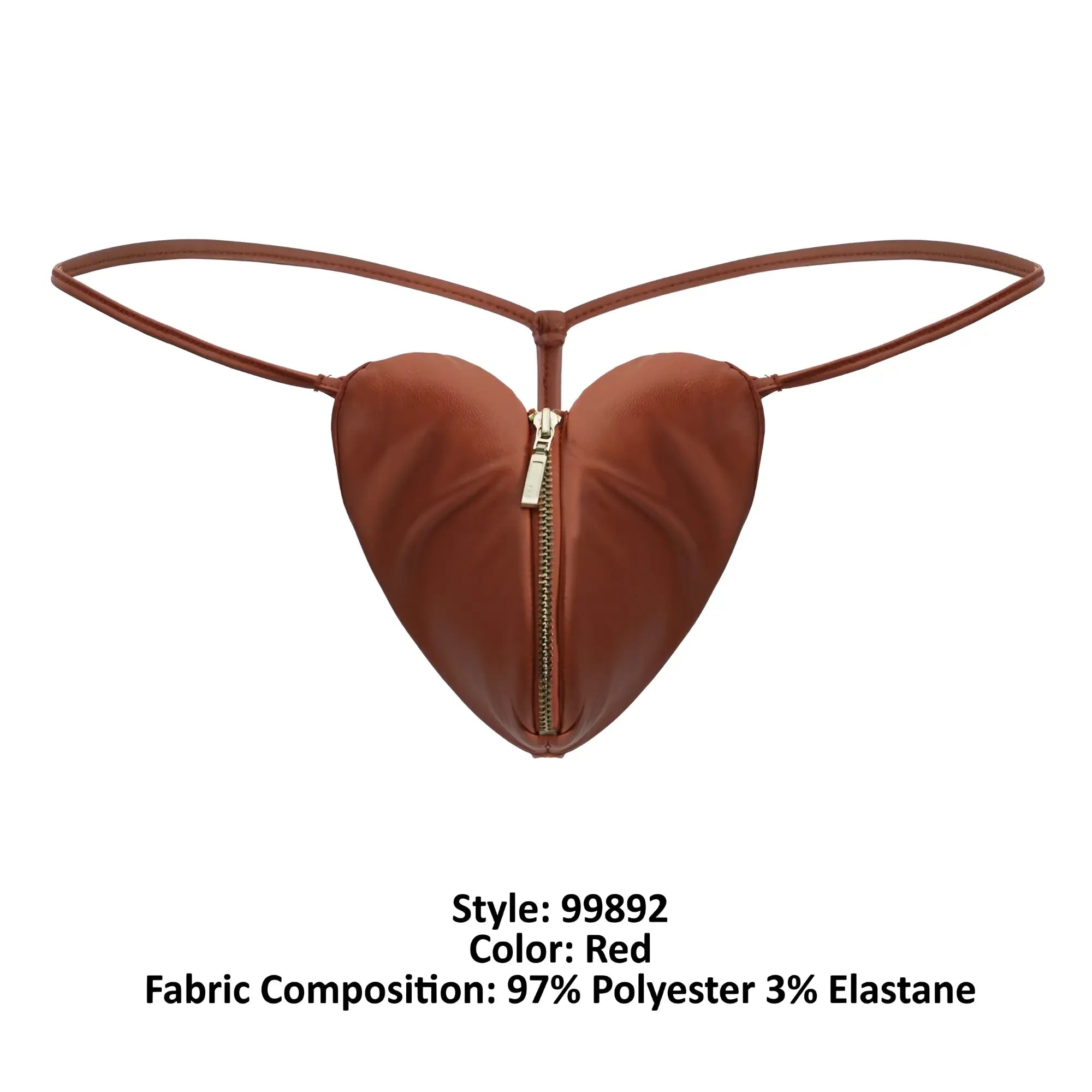 CandyMan 99892 red heart shaped pouch with thin straps and central zipper for stylish storage