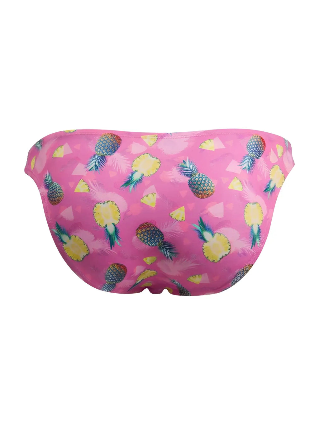 Pink pineapple-patterned bikini bottom candyMan 99923 with playful tropical design perfect for beachwear