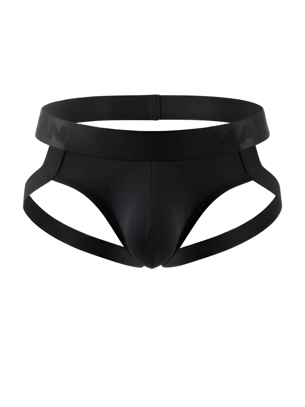 Black sleek form-fitting men’s briefs CandyMan 99925 with wide elastic waistband and subtle branding