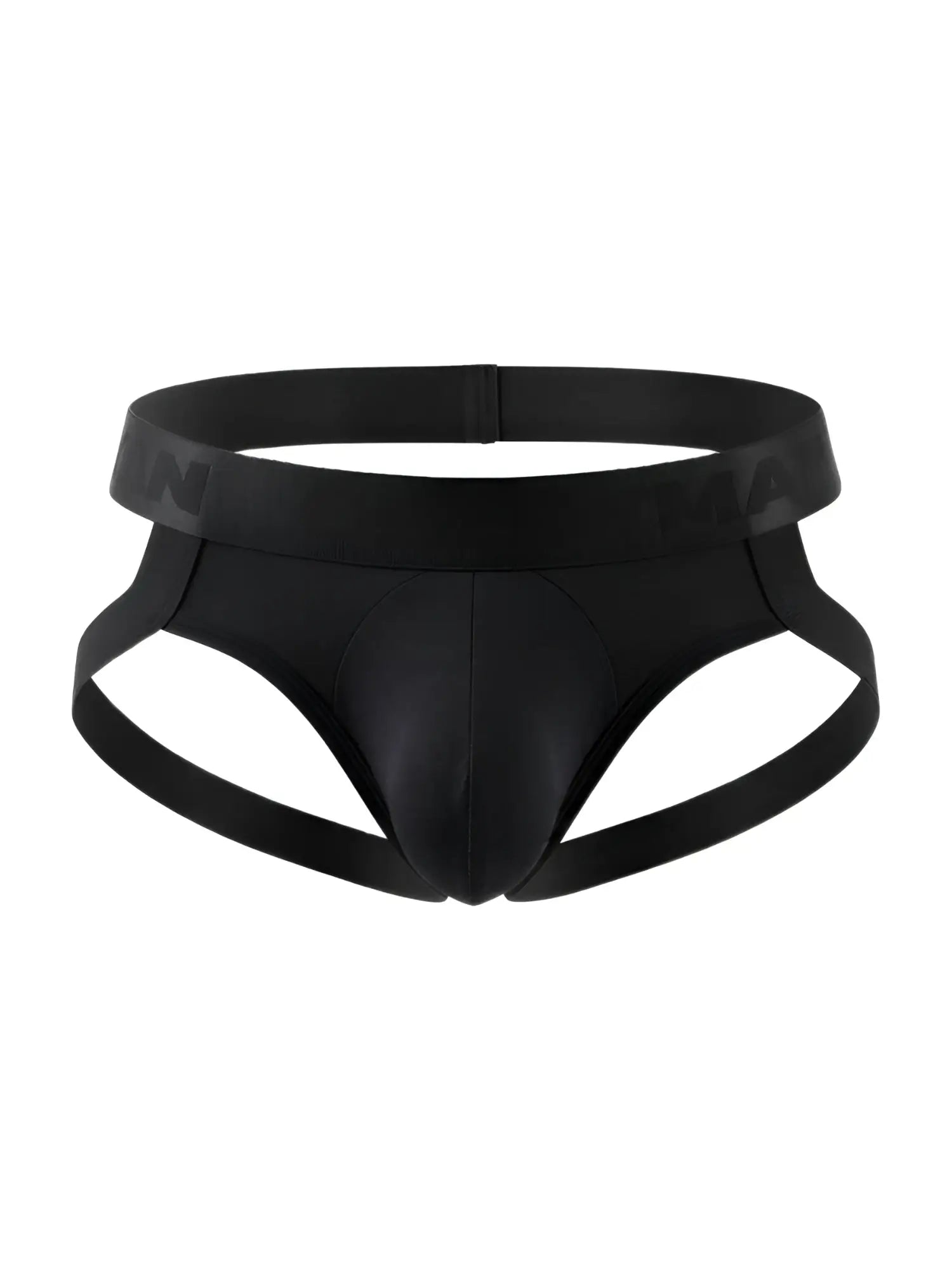 Black candyman 99929 jockstrap men’s briefs with sleek satin finish and form-fitting design