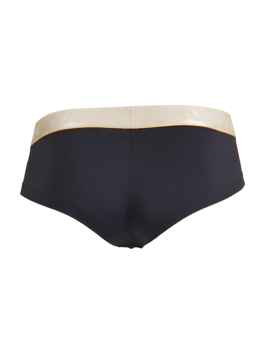 CandyMan 99932 briefs in black with contrasting beige elastic waistband for comfortable everyday wear