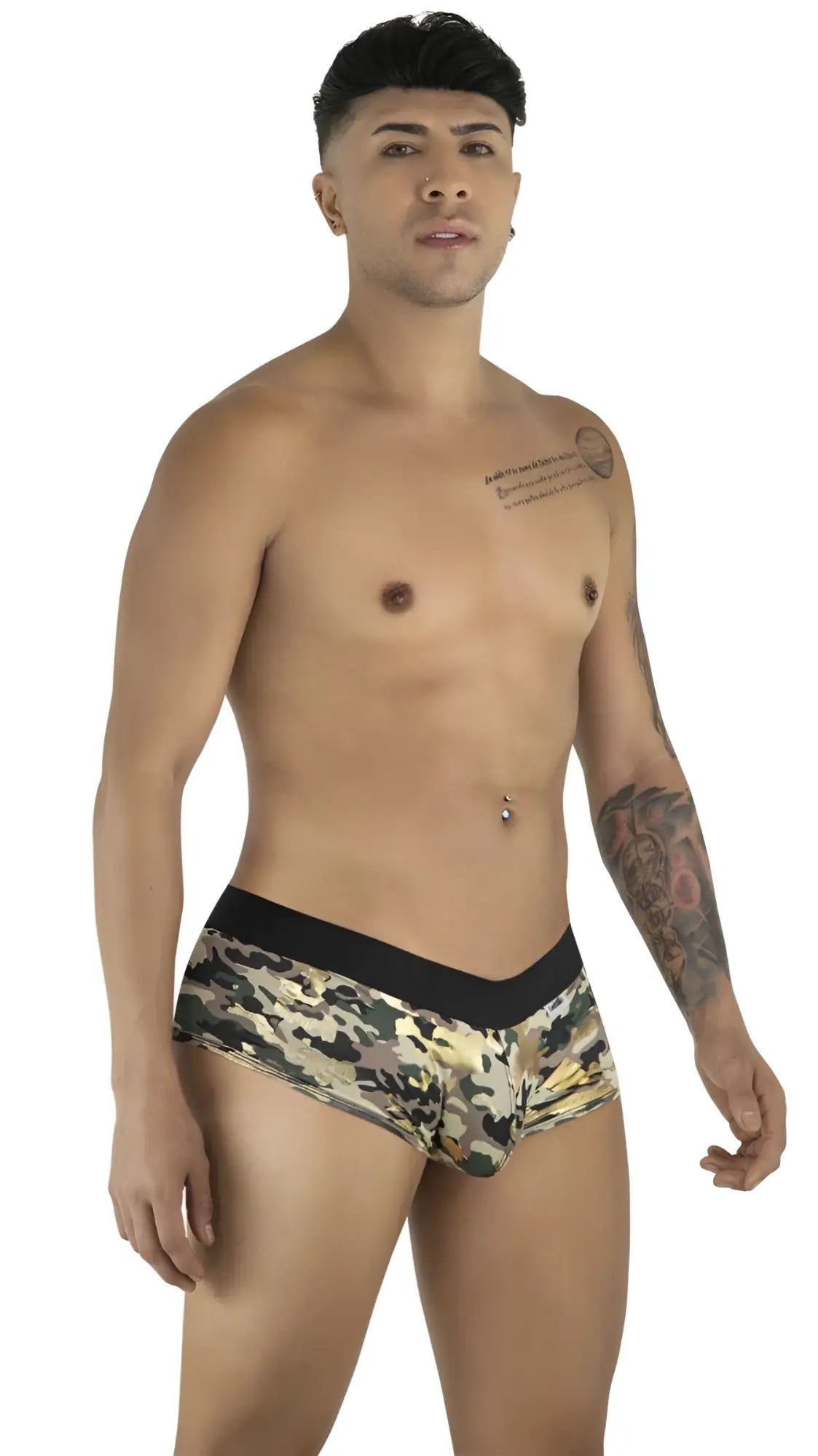 CandyMan 99937 trunks camouflage-patterned briefs with black waistband designed for comfortable everyday wear
