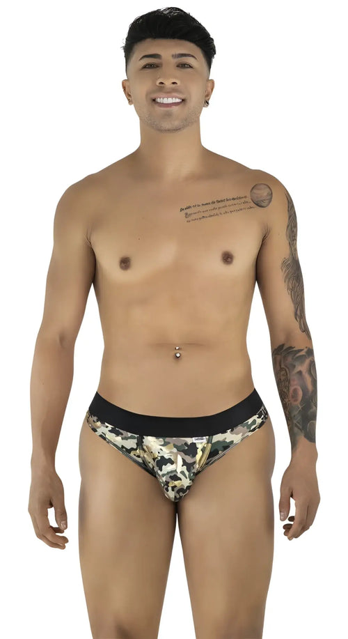 CandyMan 99938 briefs camouflage pattern with black waistband comfortable for everyday wear