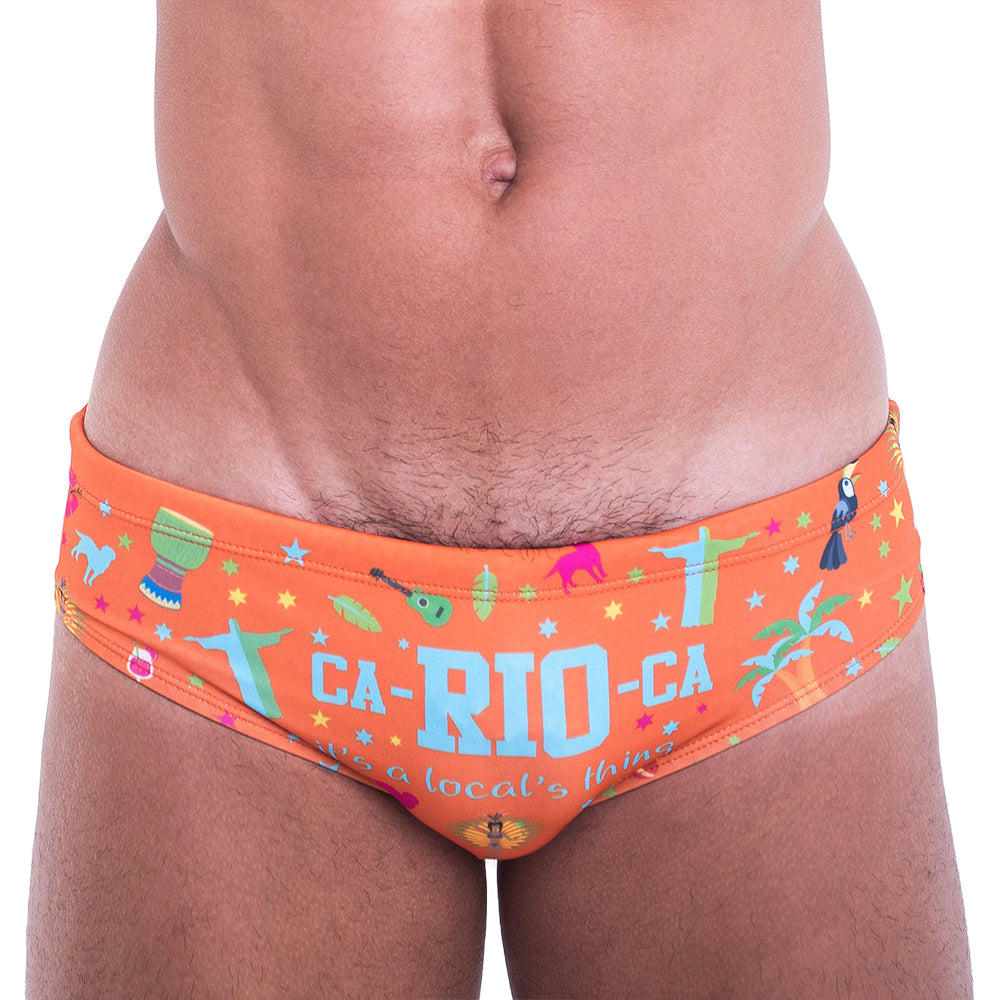 CA-RIO-CA BRIEF CARNAVAL 23 Print Men's Designer Swimwear - CLEARANCE / FINAL SALES