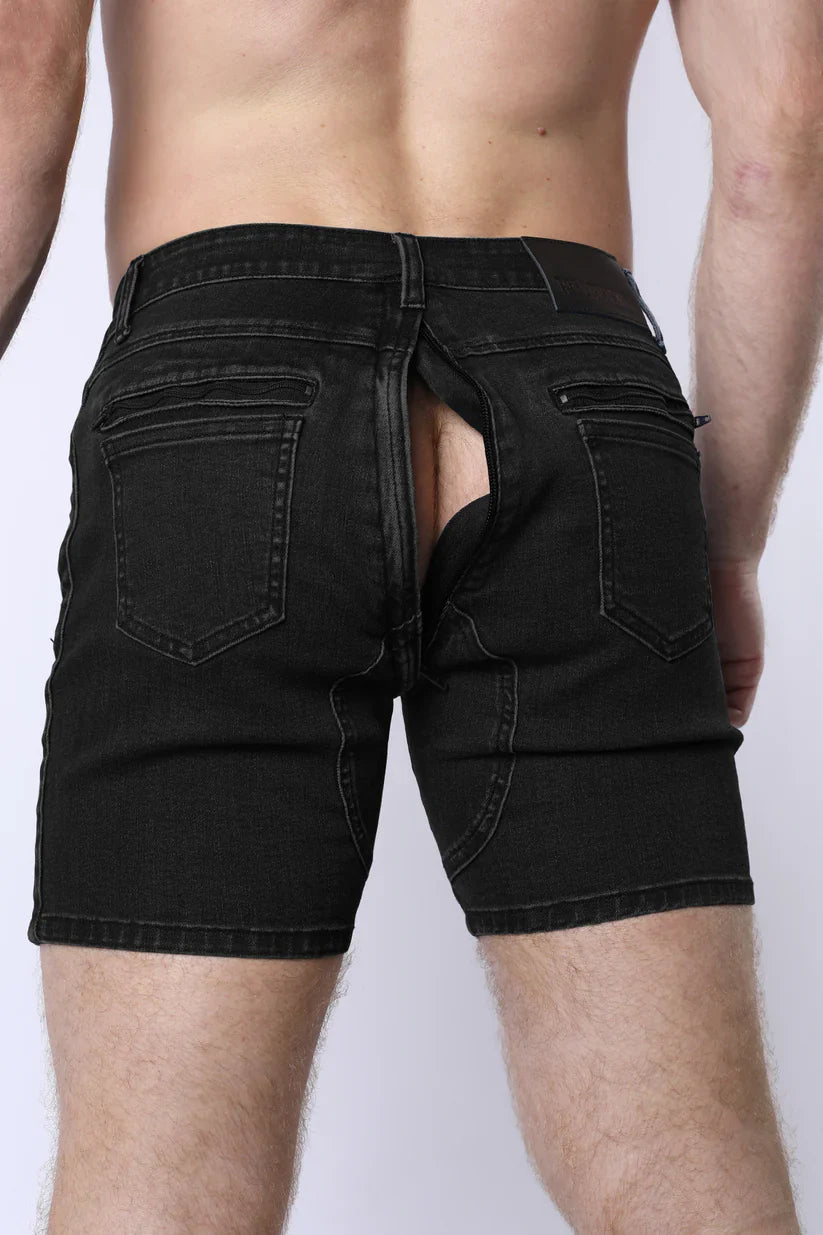 CASTRO ZIPPER DENIM SHORT