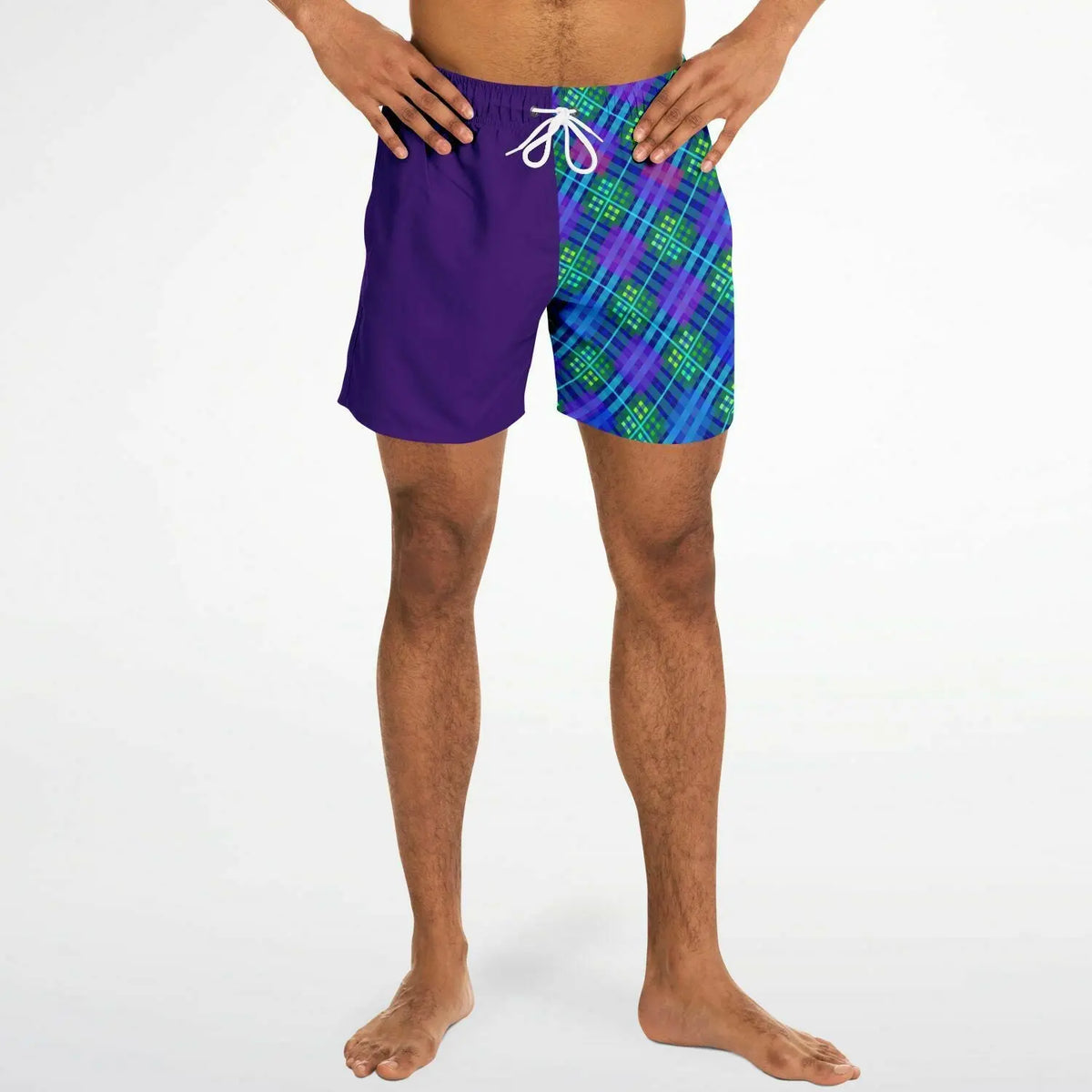 Maris Equi Badehose mit blauem Tartanmuster für Herren