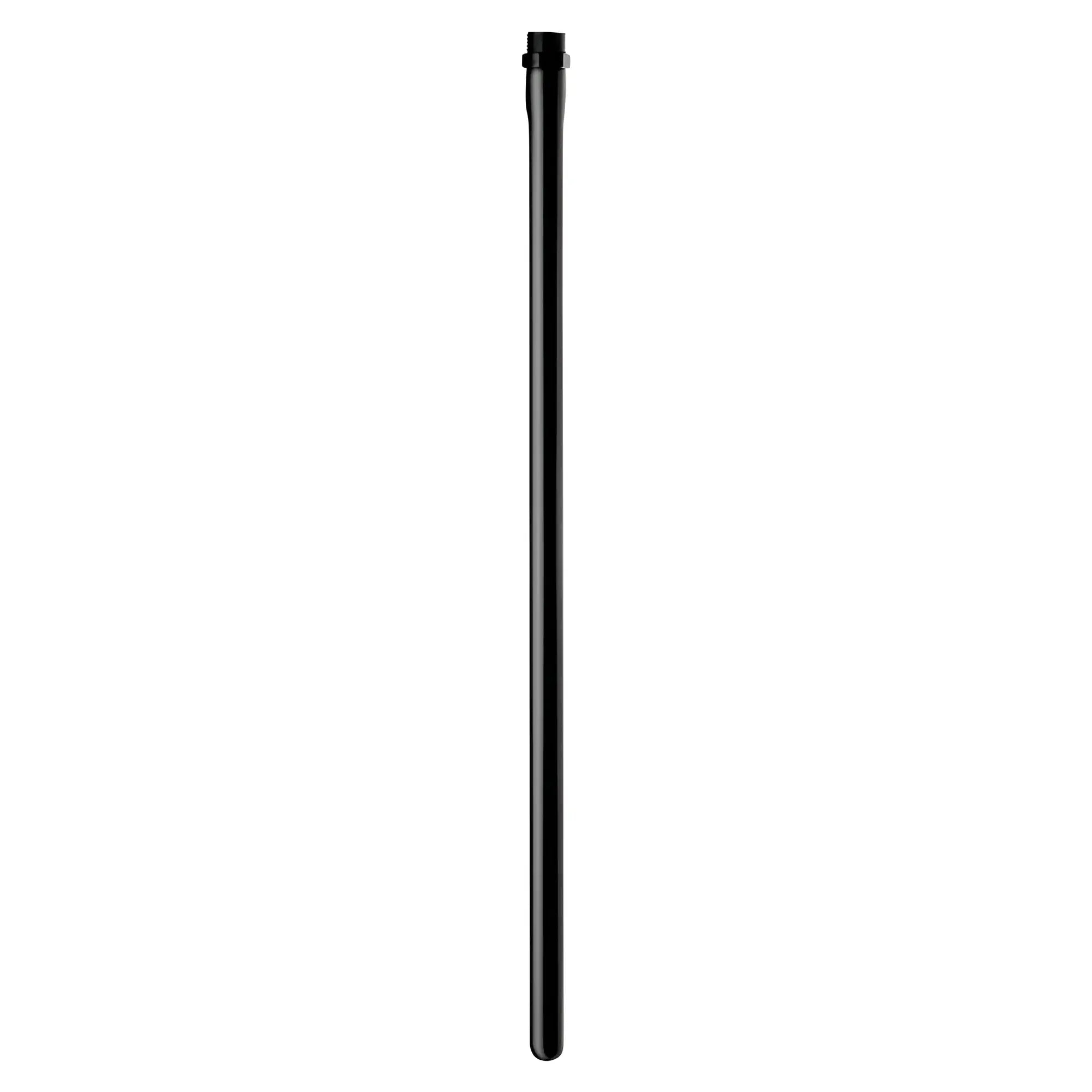 CleanStream 20-inch black silicone enema nozzle attachment with a long, slender, flexible design and threaded top.