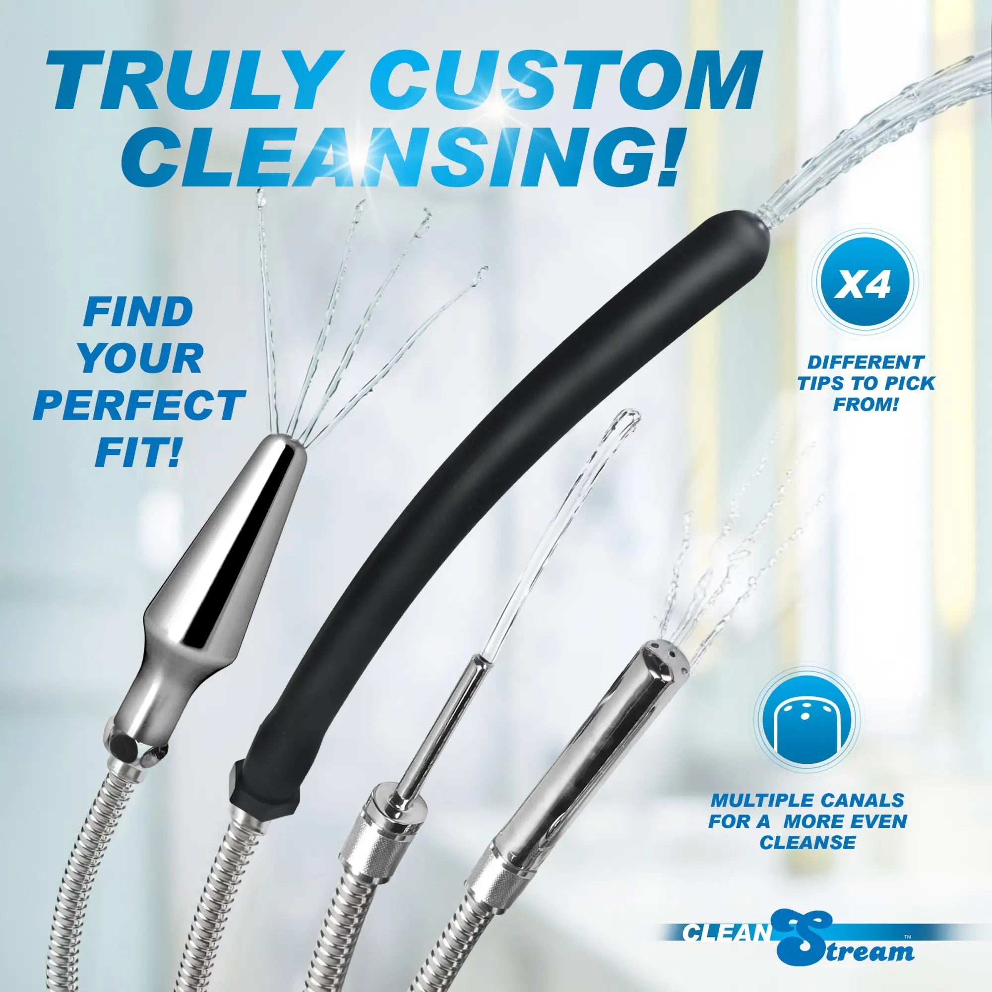 CleanStream All-in-One 4 Tip Shower Enema System
