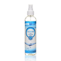 CleanStream 8oz toy cleaner in a clear spray bottle with a blue and white label, isolated on a white background.