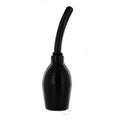 CleanStream Deluxe Enema Bulb: A sleek, black squeeze-bulb with a long, smooth, curved nozzle attachment.