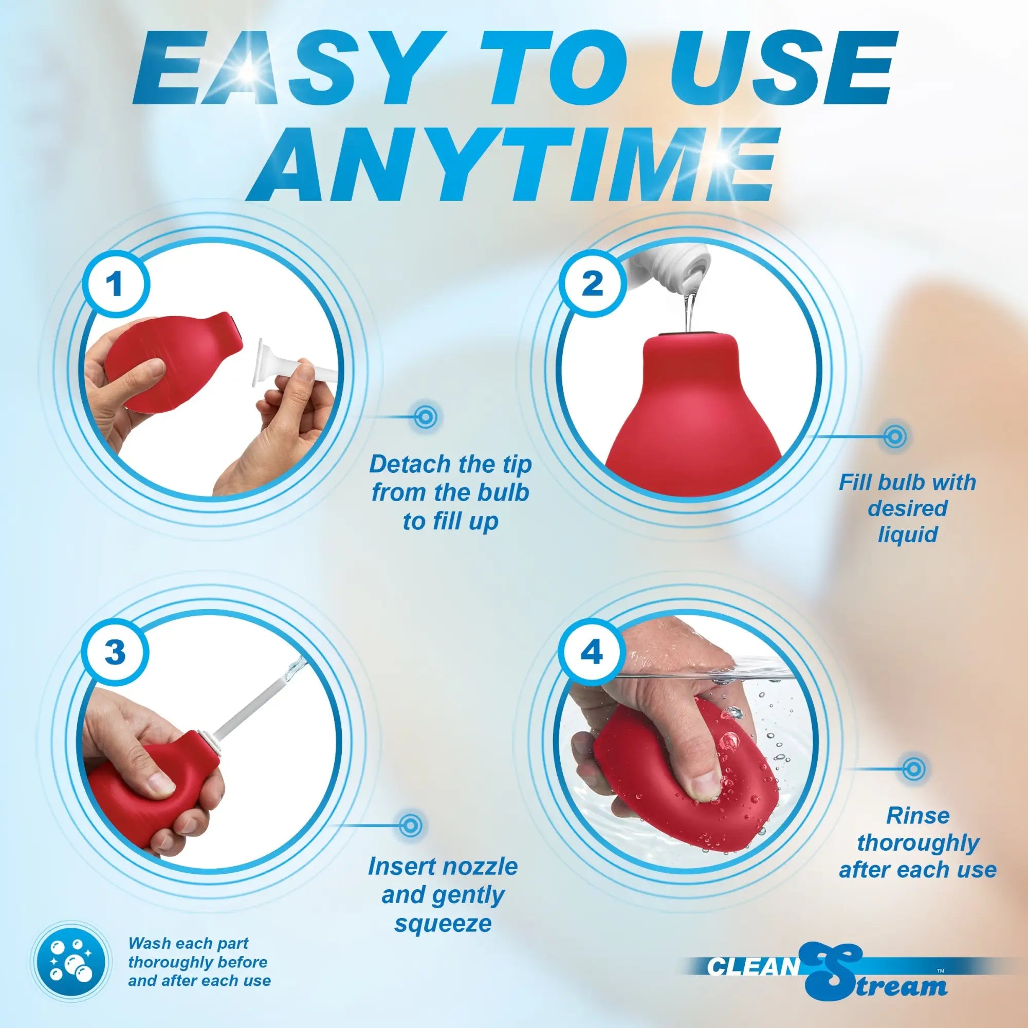 CleanStream Red CleanStream Enema Bulb