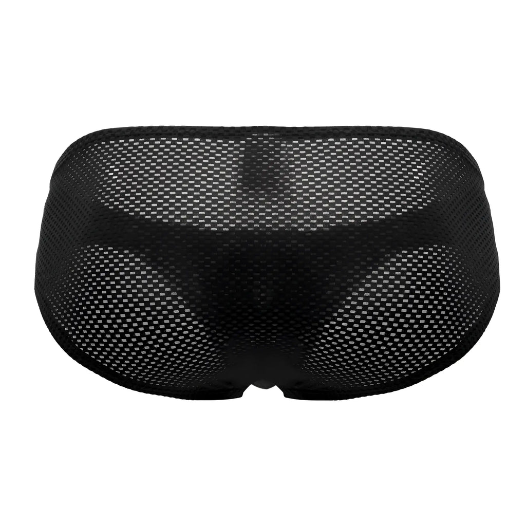 Black clever 0535-1 kroma bikini briefs with breathable perforated mesh design for comfortable wear