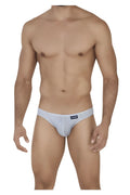 Light gray mesh briefs with subtle pattern and small black Clever brand tag on waistband for comfortable everyday wear