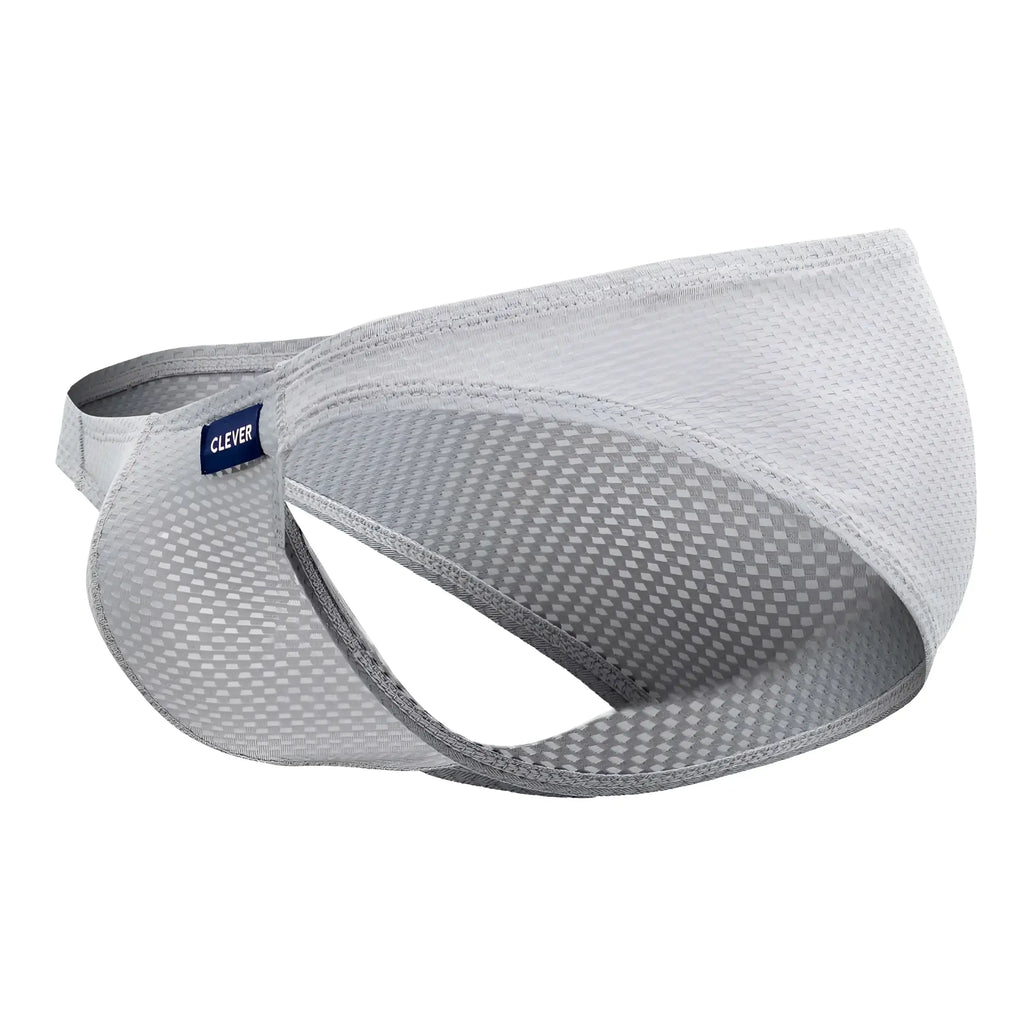 Gray mesh visor clever 0535-1 kroma bikini color with subtle checkered pattern and branded tag visible