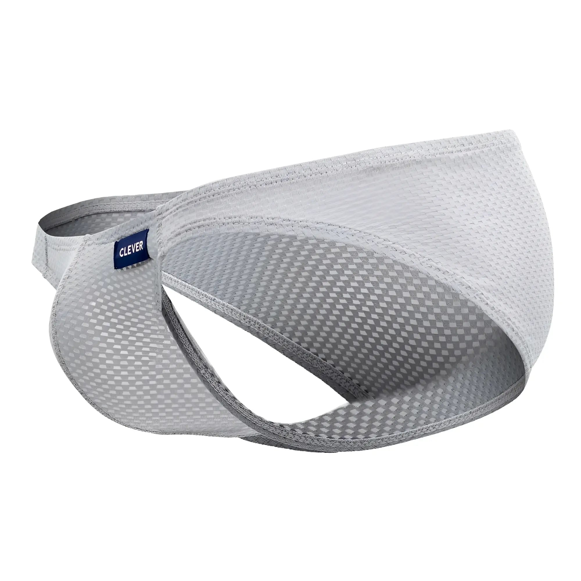 Gray mesh visor clever 0535-1 kroma bikini color with subtle checkered pattern and branded tag visible