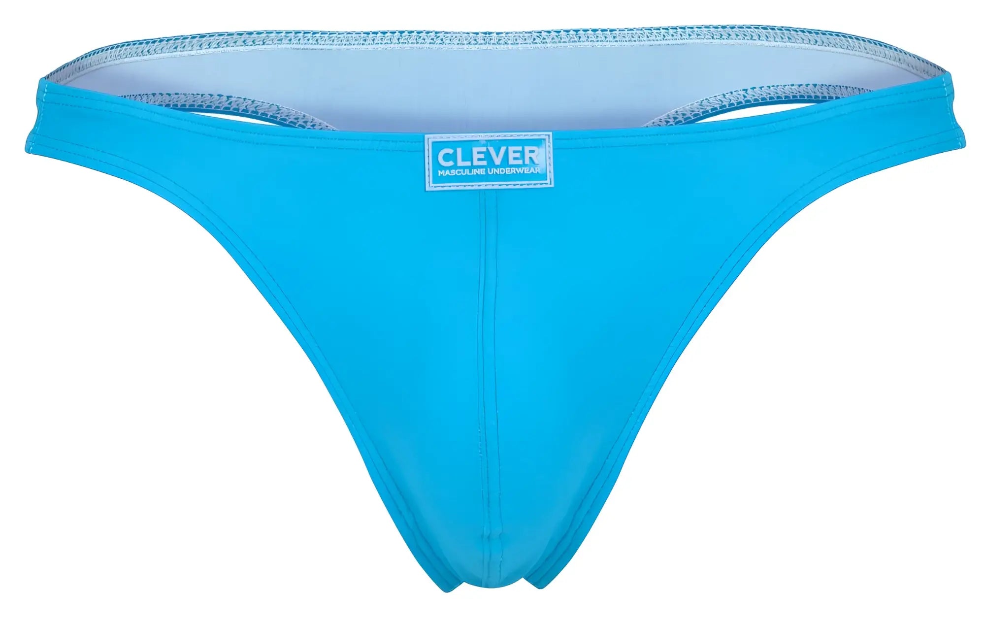 Bright blue seamless thong from clever 10009 7PK pride thongs made of soft masculine underwear fabric