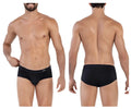 Black clever 1605 spirit briefs with ribbed texture and branded waistband in black for comfortable everyday wear
