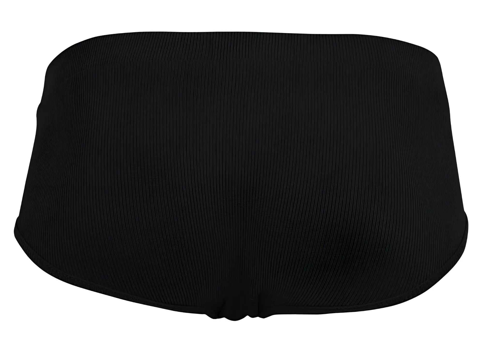 Black Clever 1605 Spirit Briefs seamless ribbed knit bikini bottom with smooth design shown from the back
