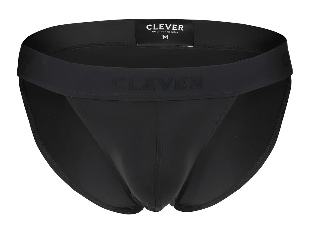 Clever 1627 Deseo bikini black briefs with sleek form fitting design and subtle waistband branding