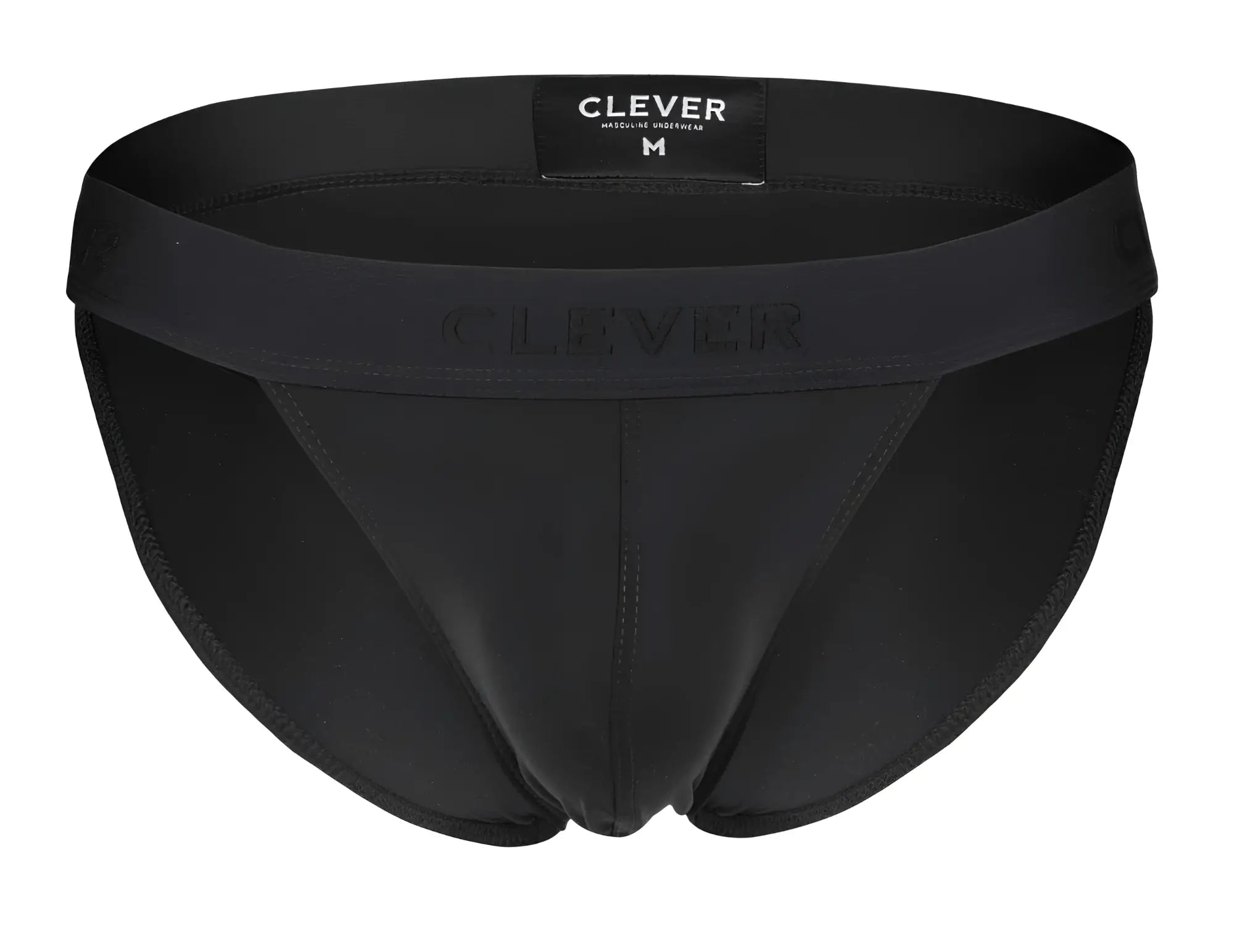 Clever 1627 Deseo bikini black briefs with sleek form fitting design and subtle waistband branding