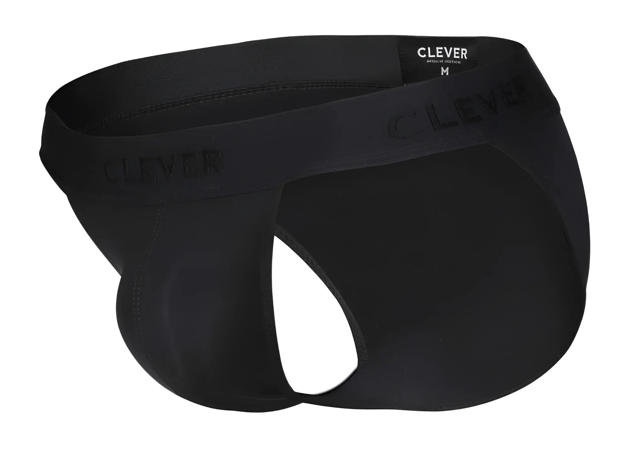 Black clever 1627 deseo bikini briefs made of smooth stretchy fabric with a subtle waistband logo