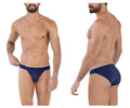 Navy blue clever 1627 deseo bikini briefs with smooth form-fitting design showing the back side of the product