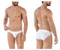 White cotton seamless briefs with a smooth design from Clever 1627 Deseo Bikini in color white