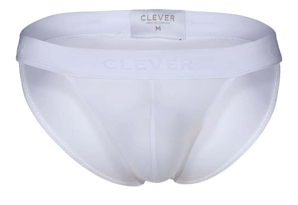 White clever 1627 deseo bikini briefs with soft seamless fabric and subtle branding on the waistband