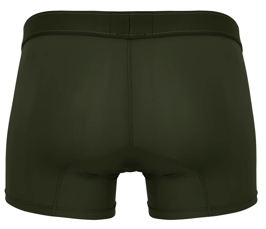 Dark olive green clever 1668 britanica trunks briefs with smooth seamless fabric and reinforced waistband stitching