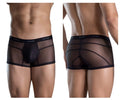 Black sheer mesh briefs with solid inner panel and clever elastic waistband from clever 1673 legend trunks
