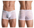 Transparent white clever 1673 legend trunks boxer briefs with supportive pouch and reinforced seams