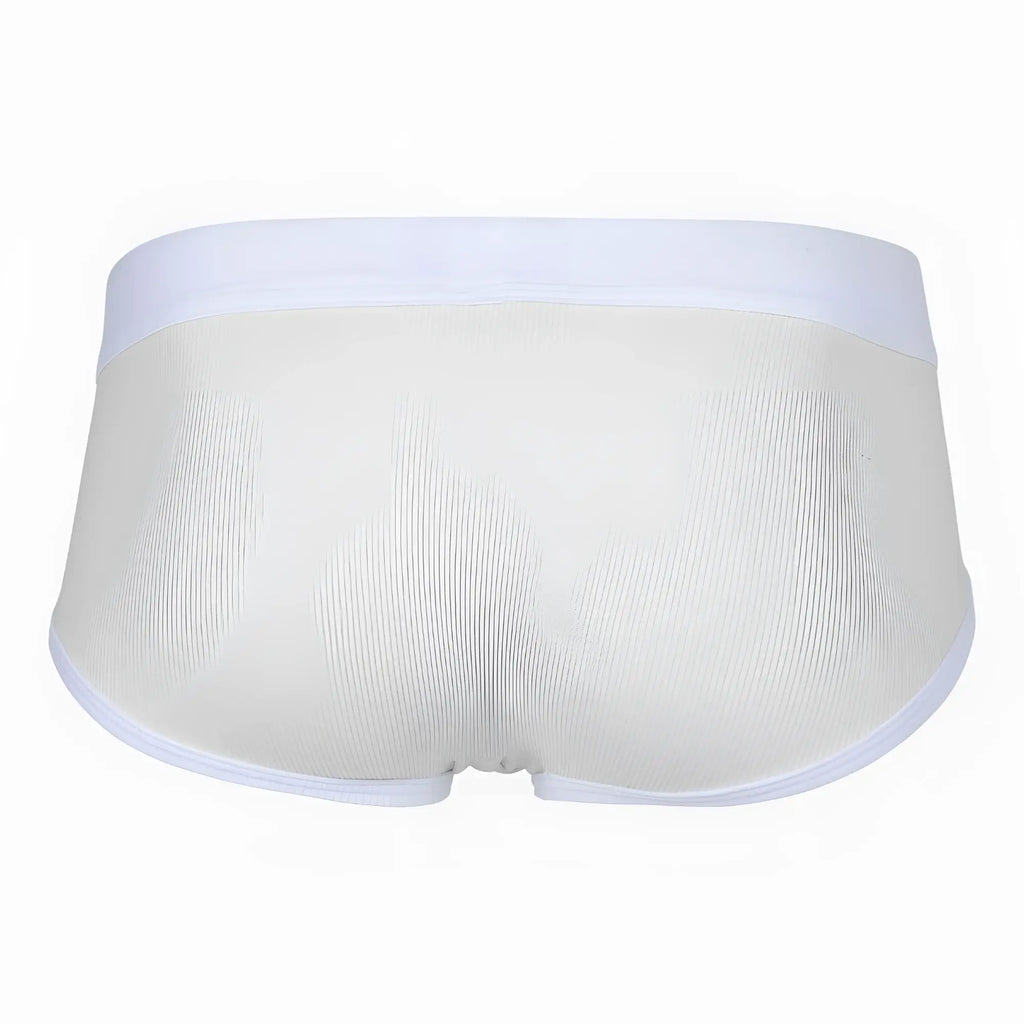 Beige clever 1733 colors briefs made of white cotton with seamless stitching and a clean minimalist design