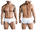 White ribbed briefs with a smooth elastic waistband in beige from clever 1733 colors briefs collection