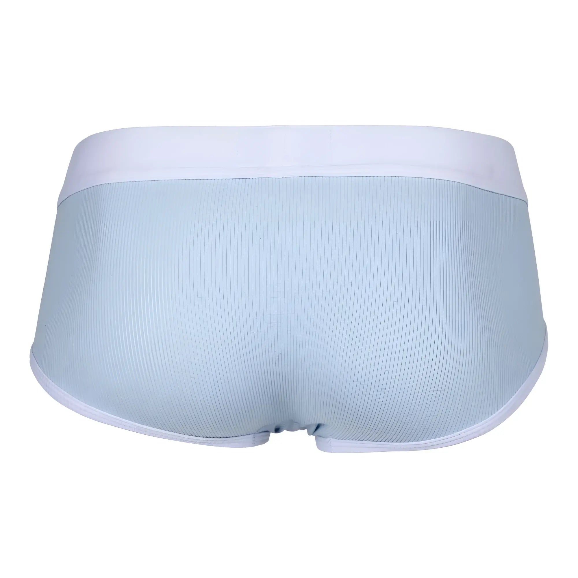 Light blue ribbed briefs with white elastic waistband and trim from Clever 1733 Colors collection