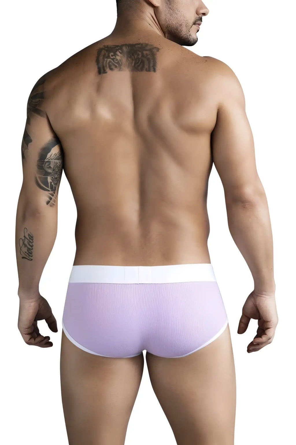Lavender ribbed briefs with white elastic waistband from Clever 1733 Colors brief lilac for comfortable wear