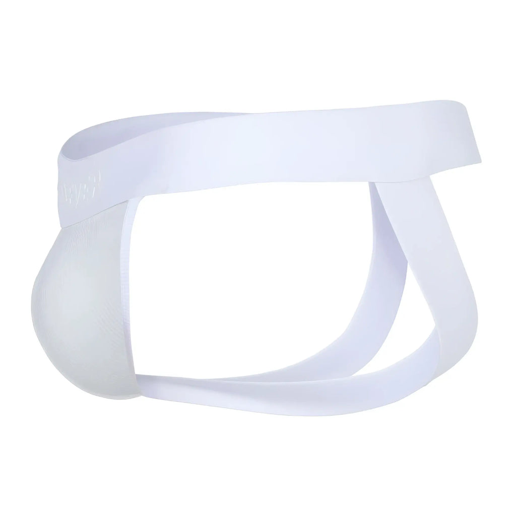 White seamless men’s briefs with smooth elastic waistband and supportive leg openings from clever 1734 beige collection