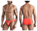 Vibrant orange clever 1735 vivo swim briefs with blue drawstring designed for comfortable swimwear use