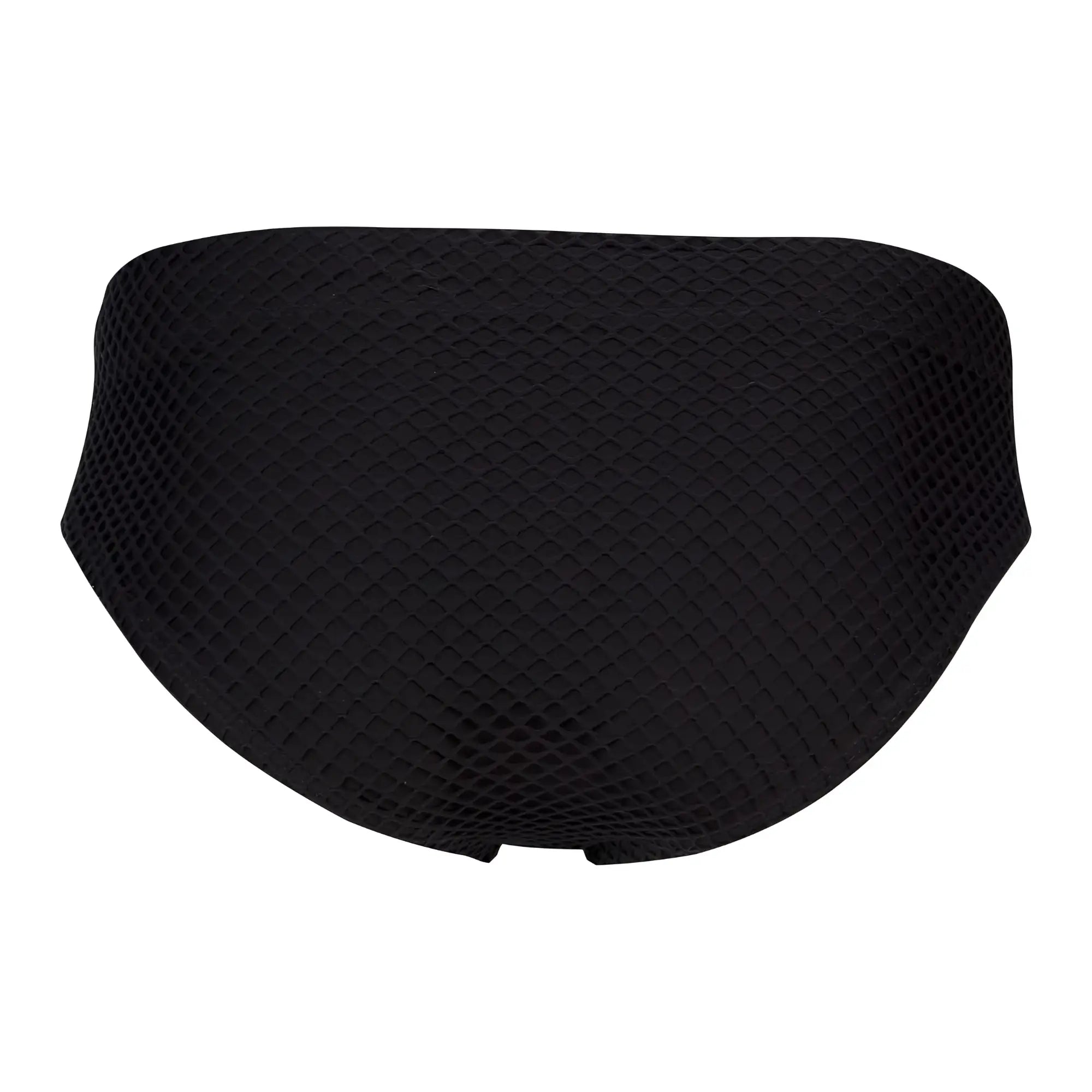 Black clever 1743 island swim briefs featuring a diamond-patterned mesh texture perfect for swimming and beach use