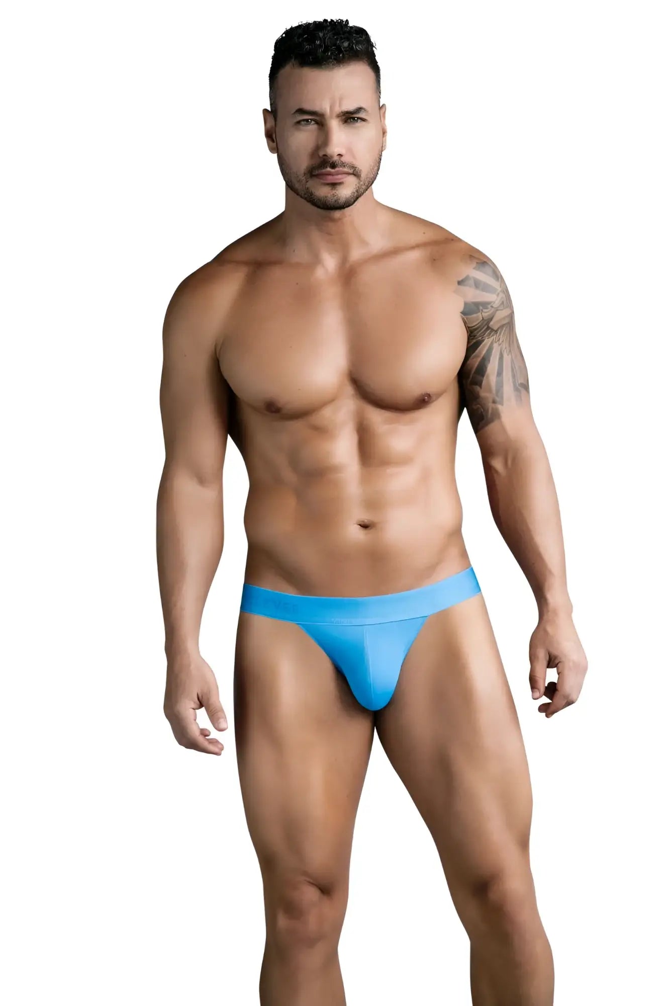 Bright blue clever 1749 eco bikini briefs with smooth stretchy fabric for a comfortable men’s fit