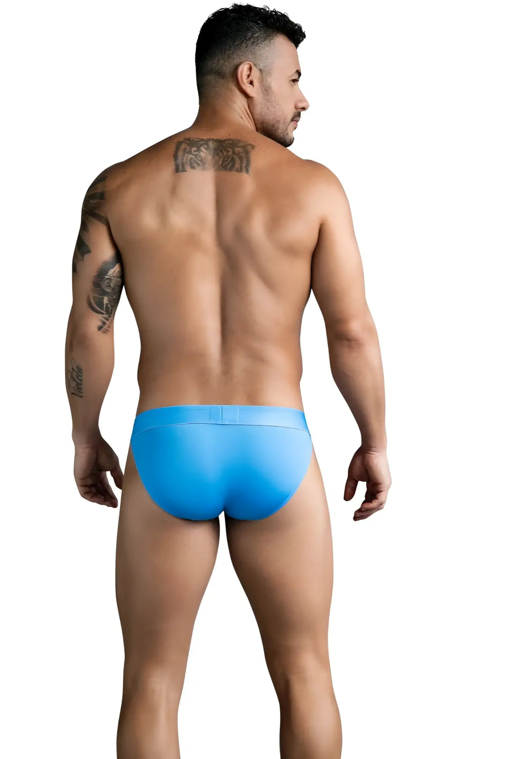 Bright blue clever 1749 eco bikini swim trunks with smooth texture made from eco-friendly material