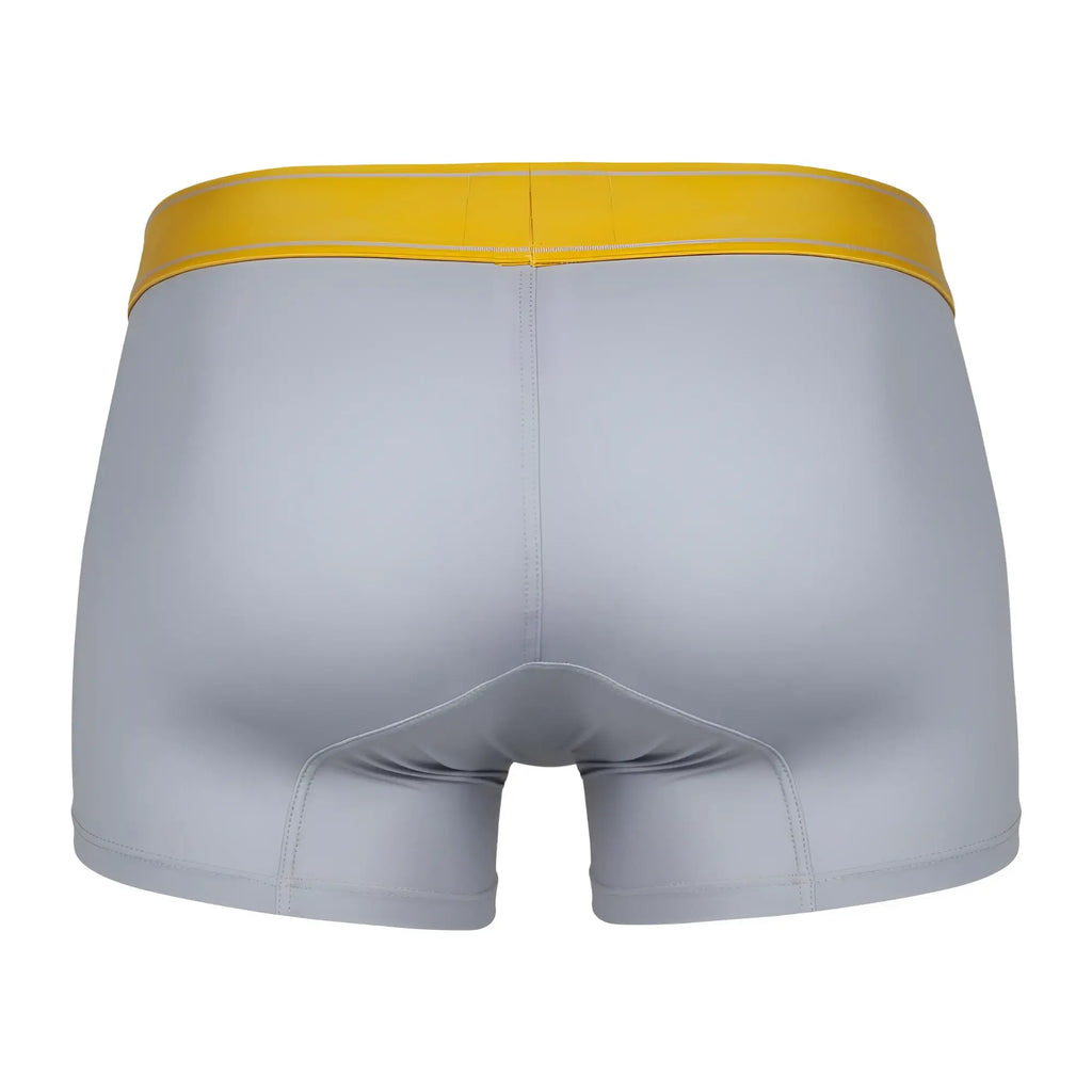 Gray boxer briefs clever 1755 diseno trunks with bright yellow waistband for comfortable everyday wear