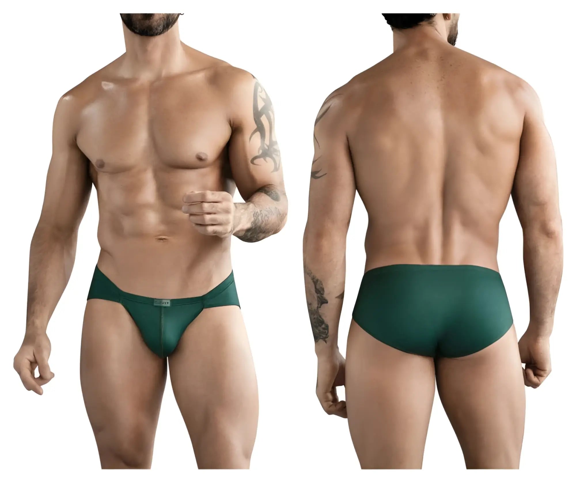 Dark green clever 1775 optimo briefs with smooth stretchy fabric and subtle front brand logo in a form-fitting design