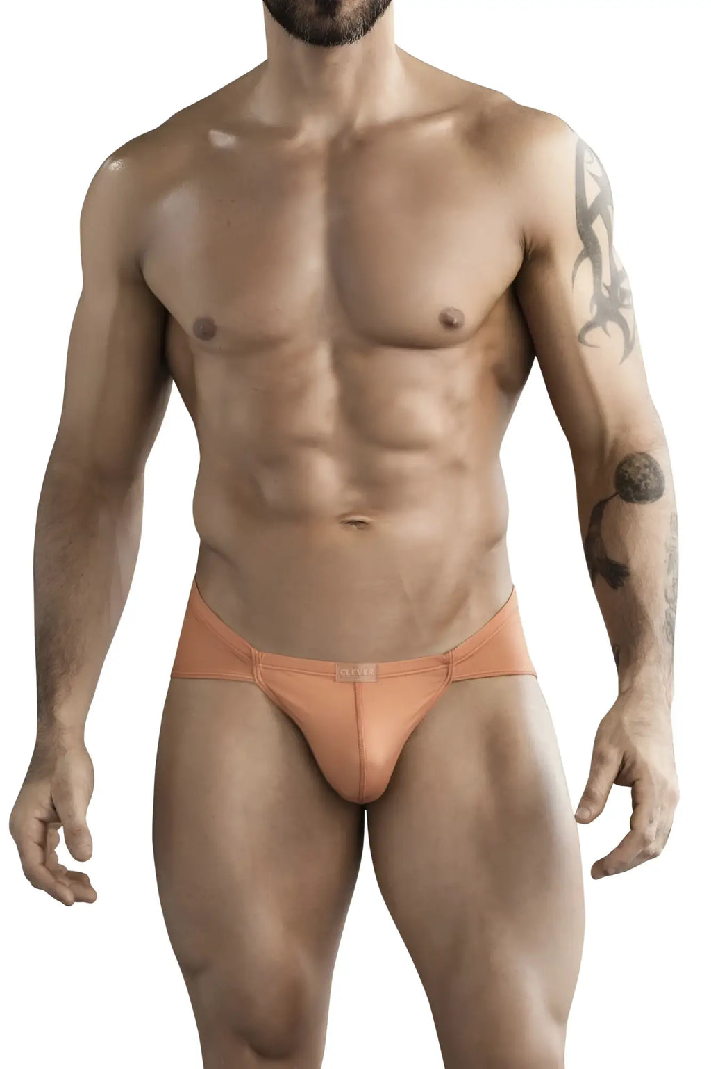 Clever 1775 optimo briefs ochre color orange snug fit athletic briefs with a small brand tag at the waistband