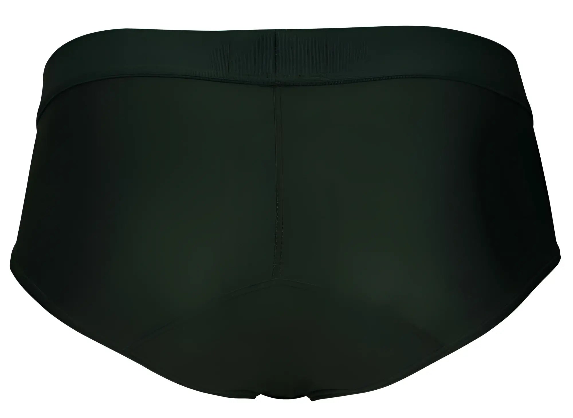 Dark green clever 1776 venecia briefs with smooth seamless fabric and contoured waistband in black briefs style