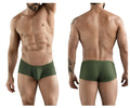 Olive green clever 1780 maya trunks mens briefs with smooth form-fitting design in dark green color