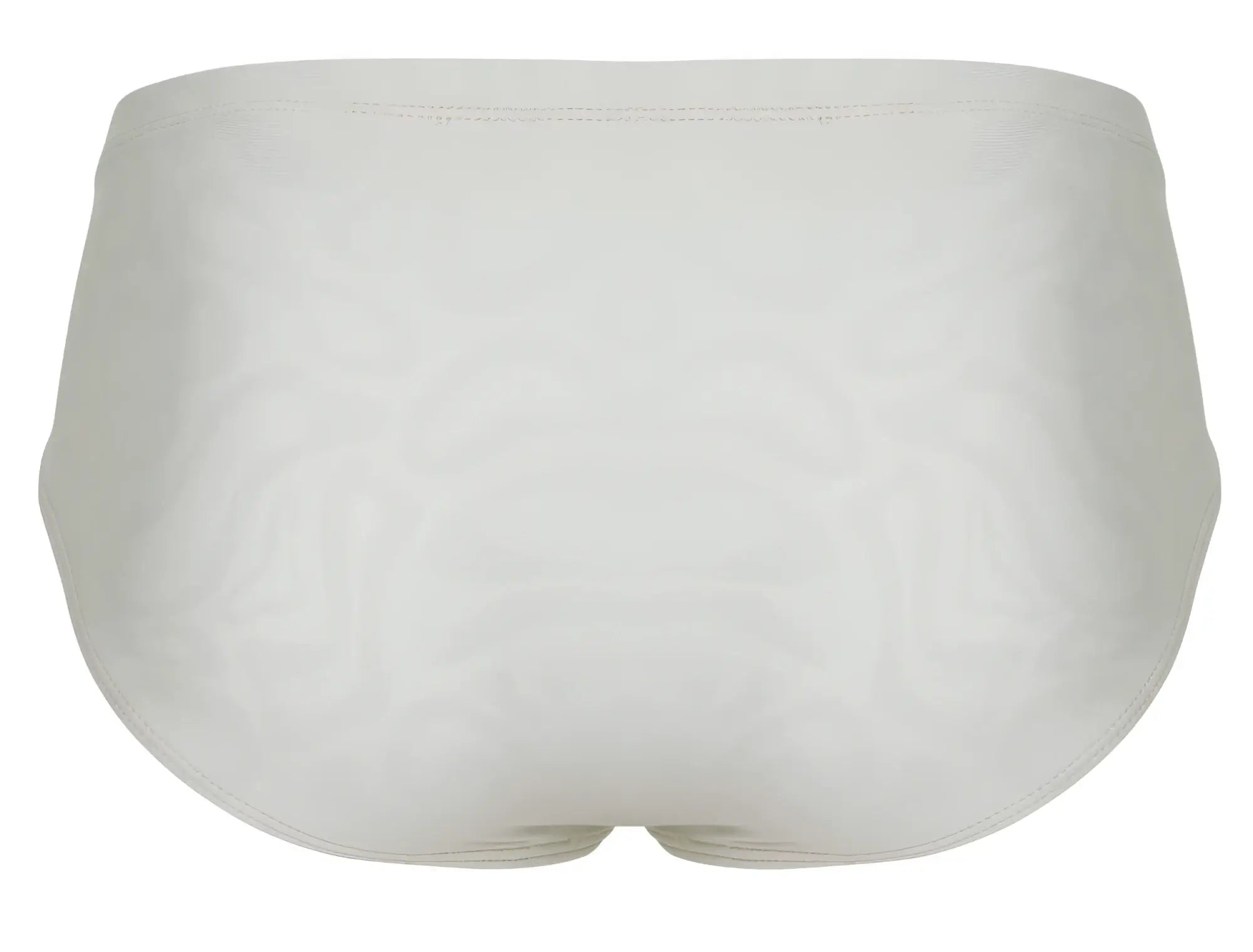 Beige clever 1781 maya briefs in white cotton with a subtle faintly textured pattern front view
